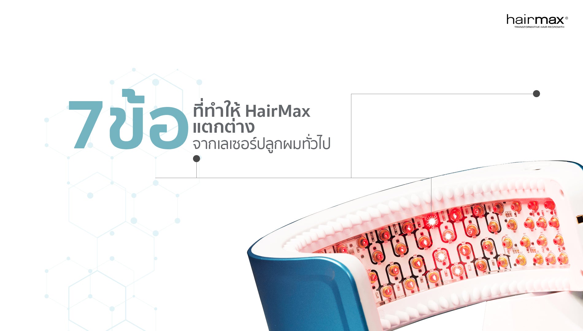 7 ข้อ ที่ทำให้ HairMax แตกต่าง จาก ‘เลเซอร์ปลูกผม’ ทั่วไป